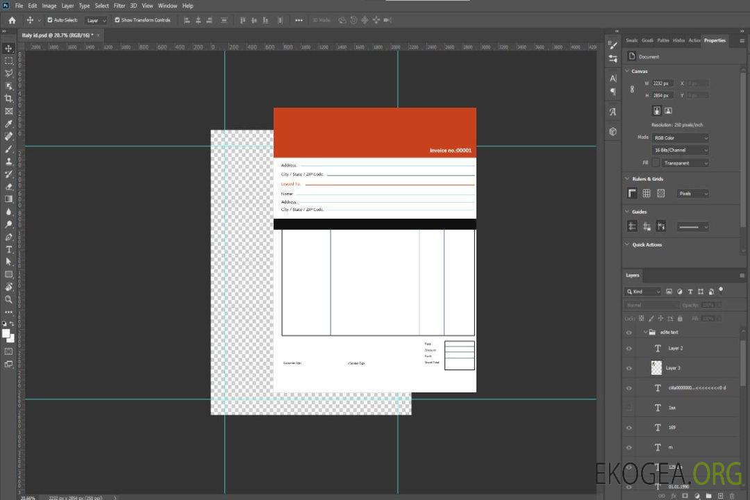 Modèle de facture de bail commercial modifiable template